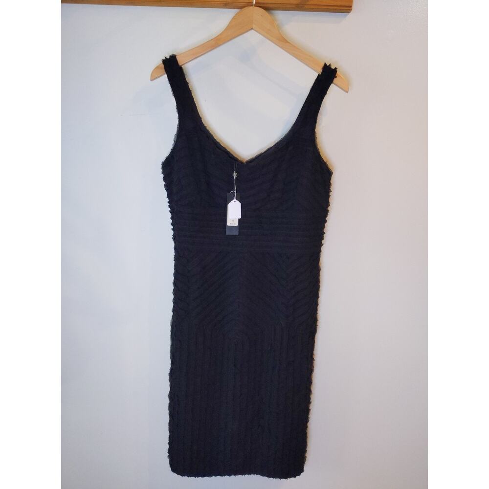 Talbots NWT Black Silk Textured Sleeveless Midi Dress V-Neck Size 12 $349